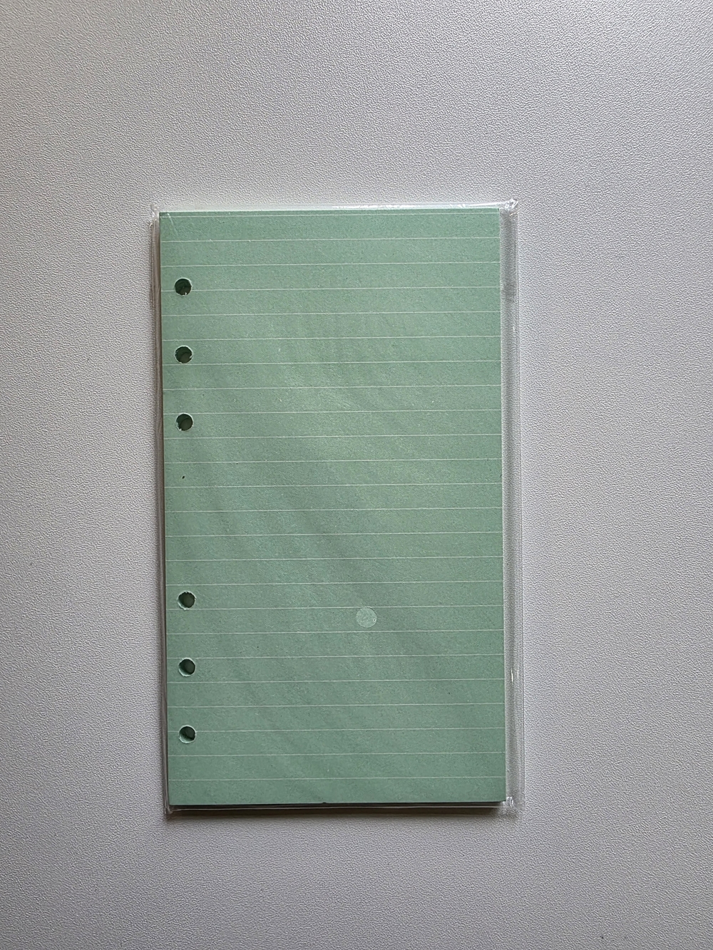 A6 Mint Green Lined Loose-Leaf Notebook Refill